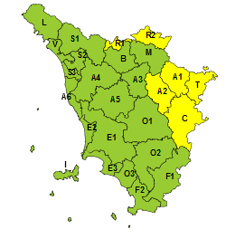 Codice giallo per ghiaccio il 7 dicembre nelle zone appenniniche nor...